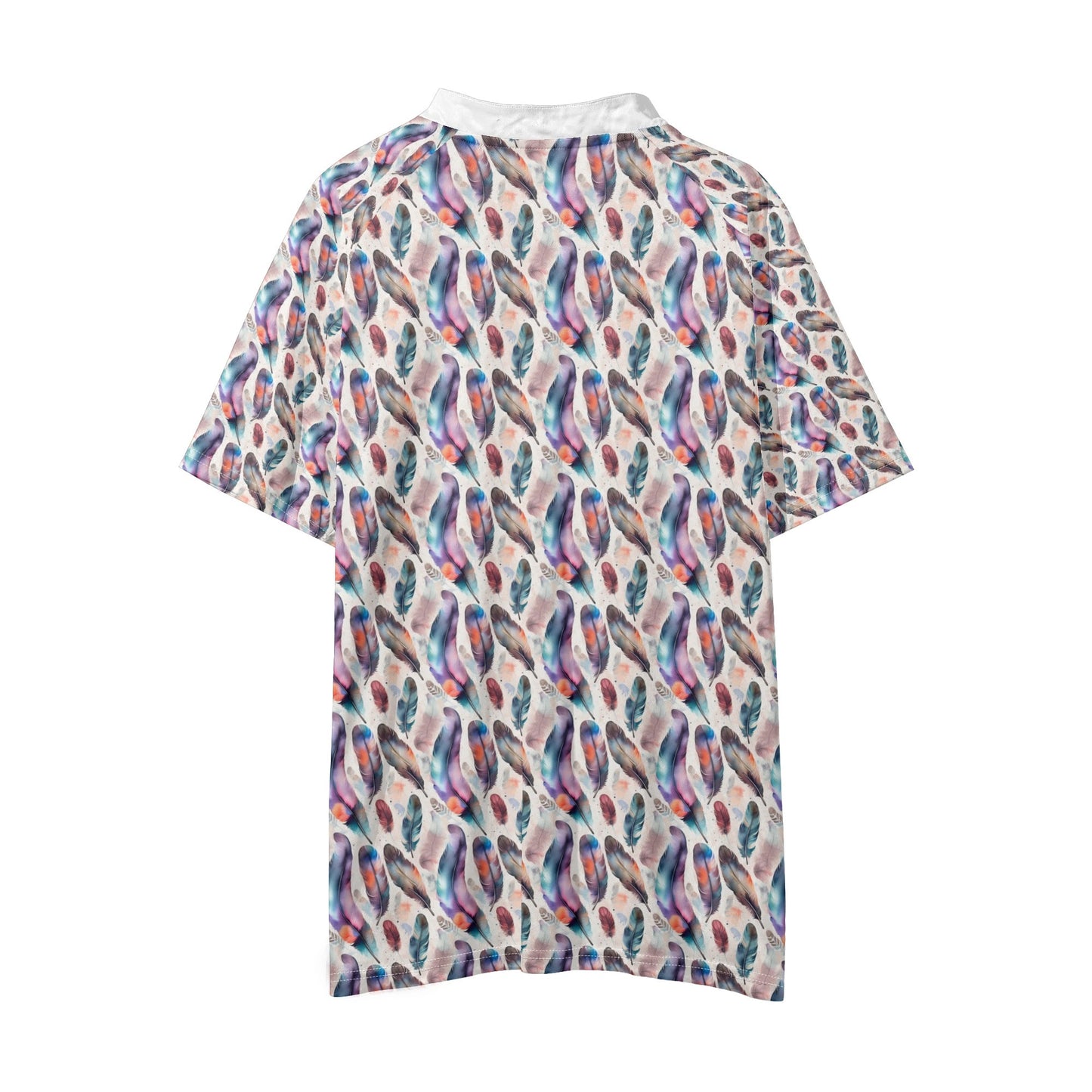 Watercolor Feather Polo