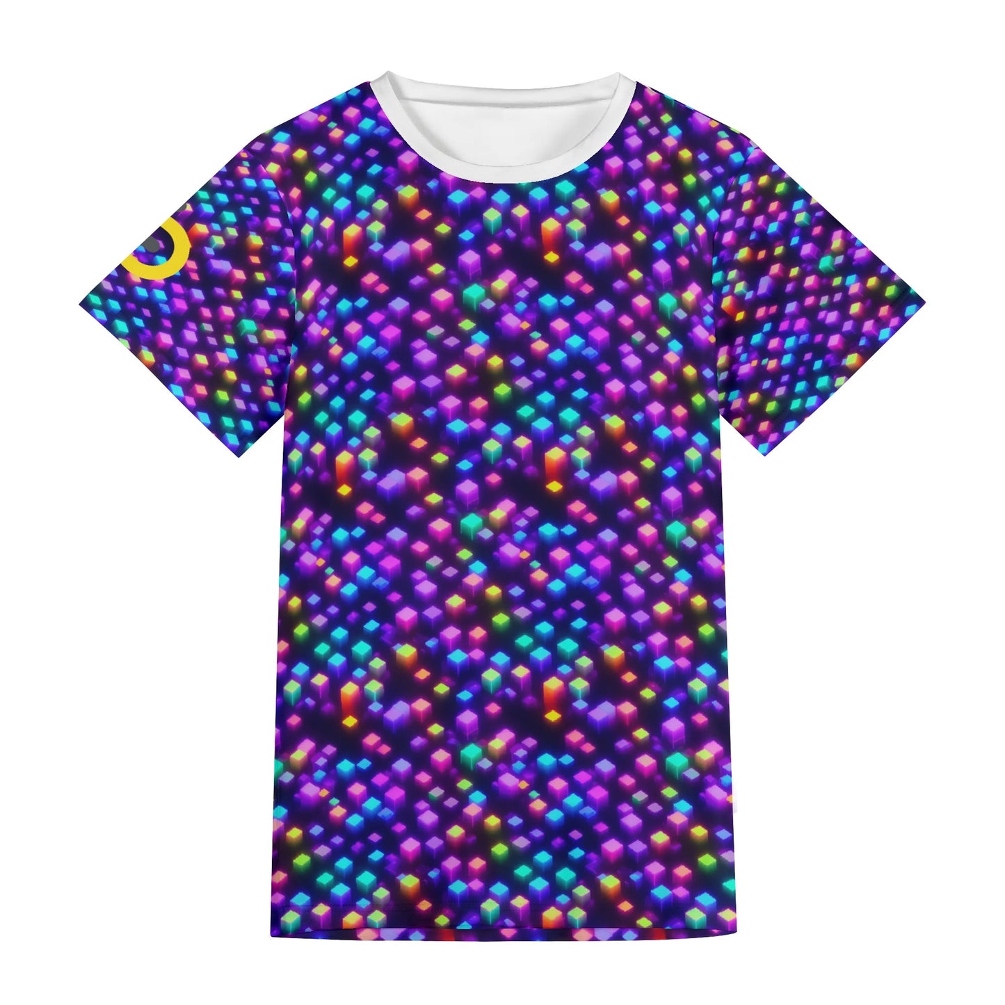 Paysage cubique arc-en-ciel