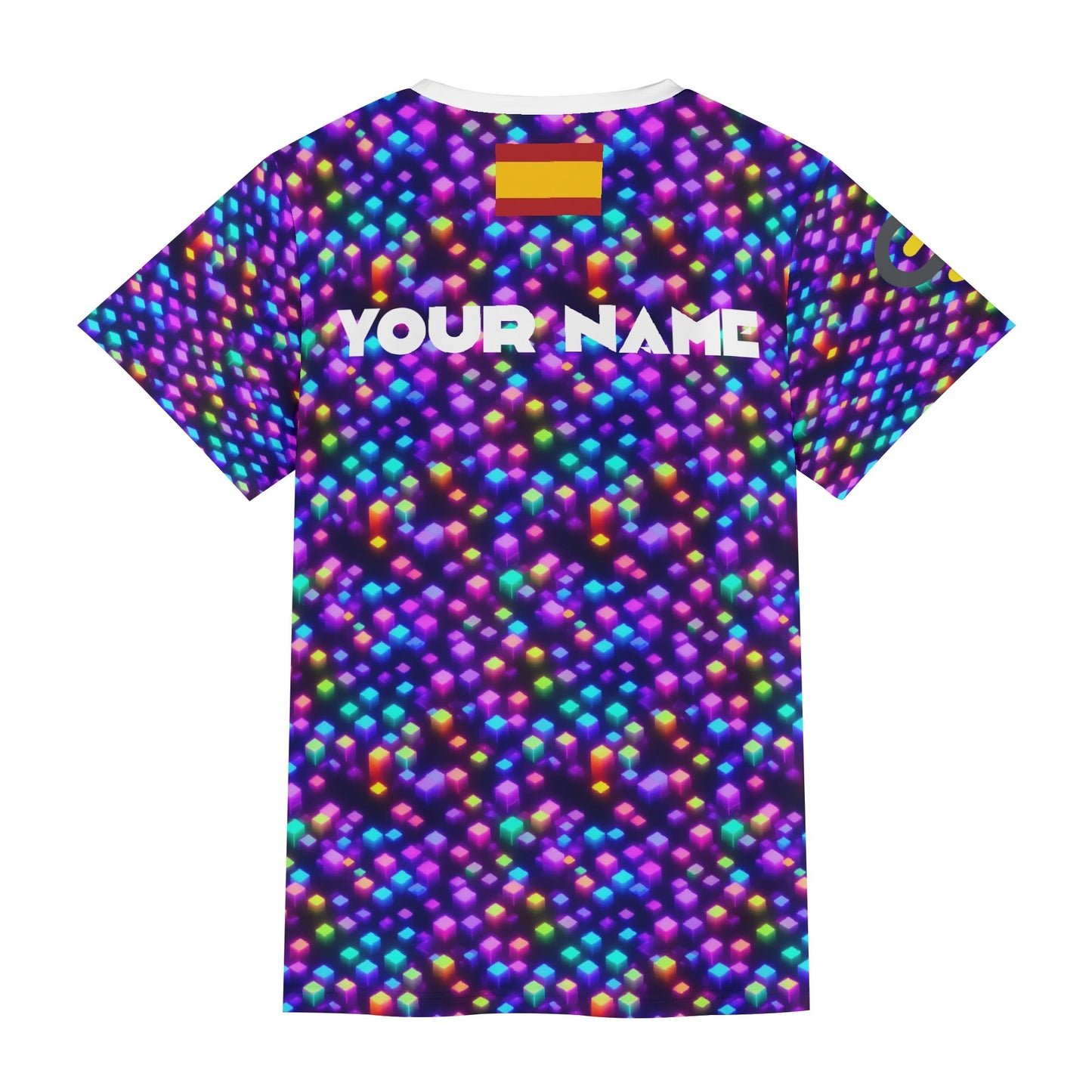 Paysage cubique arc-en-ciel