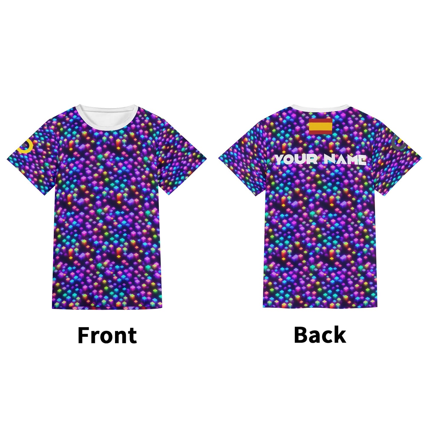 Paysage cubique arc-en-ciel