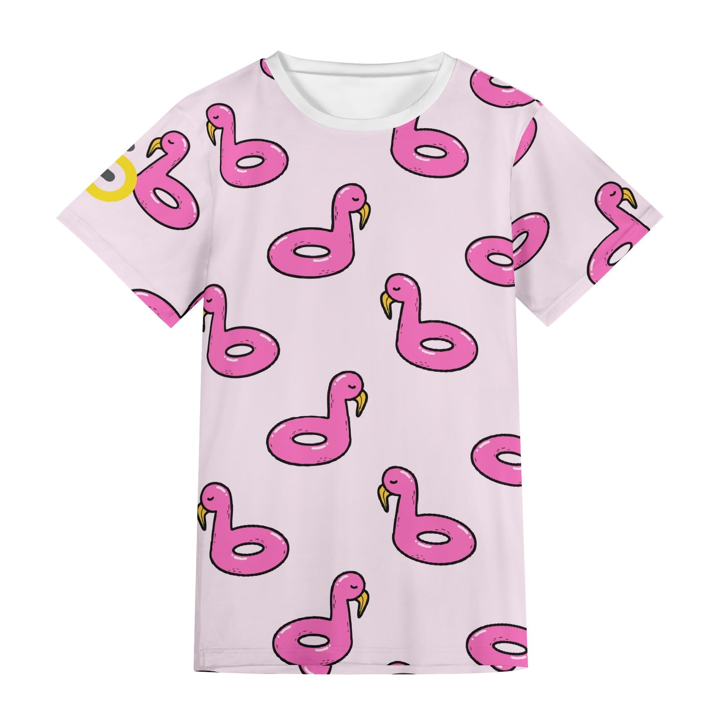 Amusement flottant avec des flamants roses