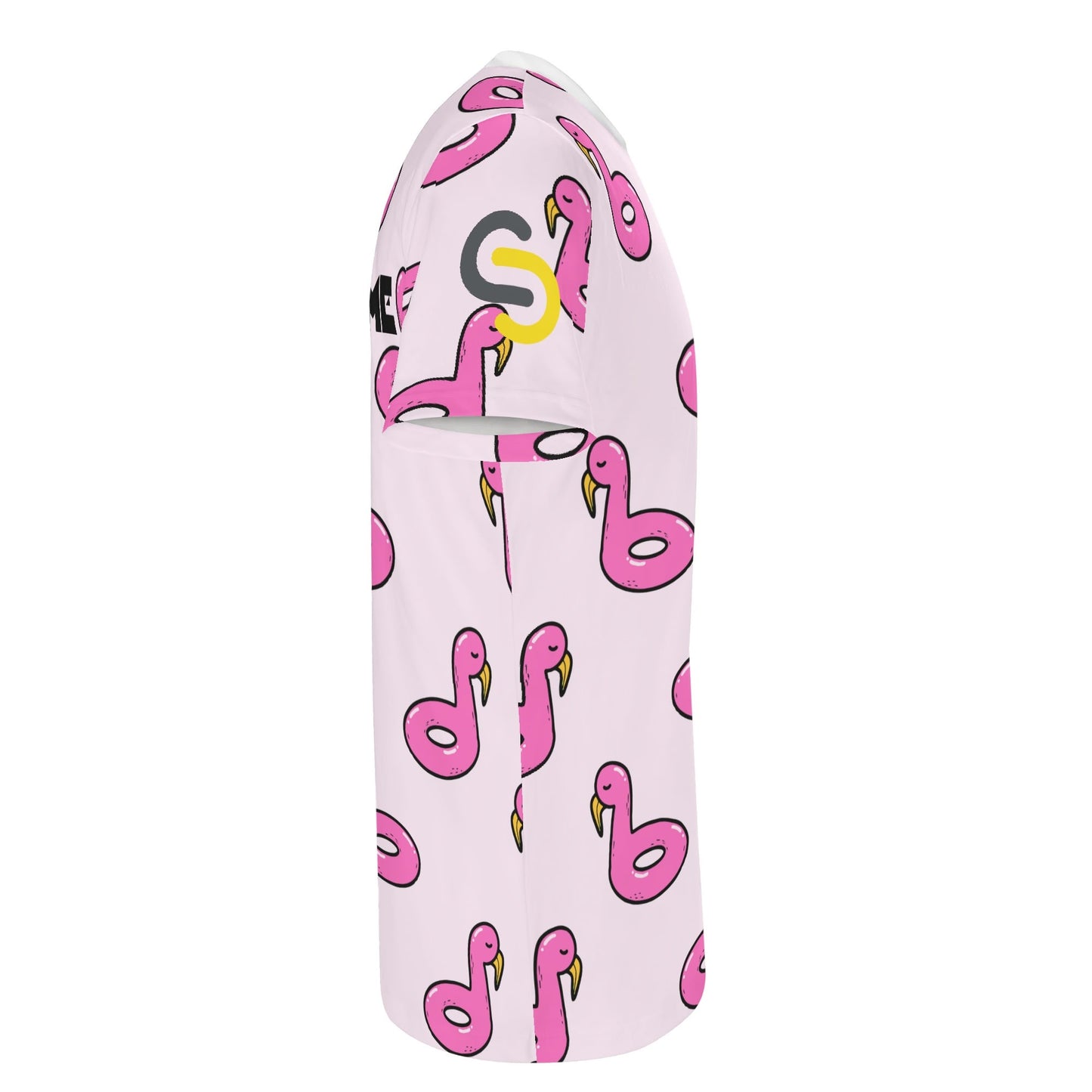 Amusement flottant avec des flamants roses